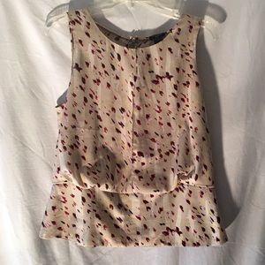 Ann Taylor  Beige Petite 12 Blouse